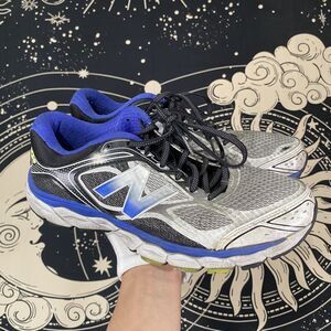 New Balance Athletic Running Shoes Mens 9.5 Silver & Blue Activewear